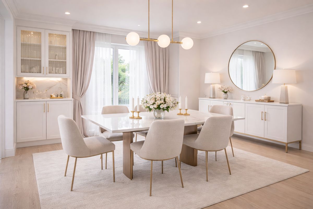 Executive Banquet Suite with Champagne Profile Crockery Credenza #34